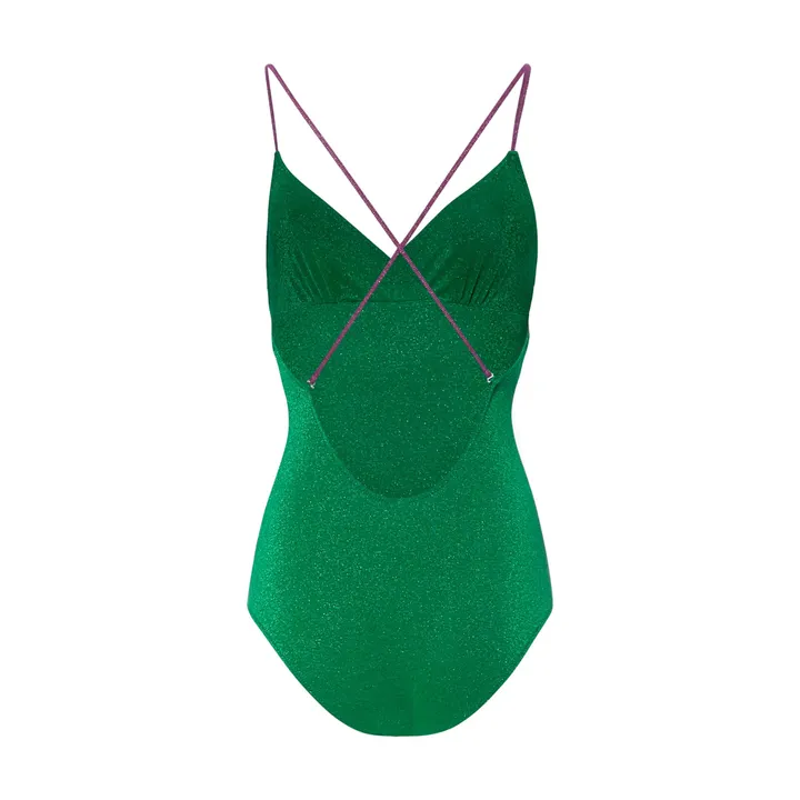 Momoni Maillot 1 Pièce Summer Métallisé | Vert émeraude