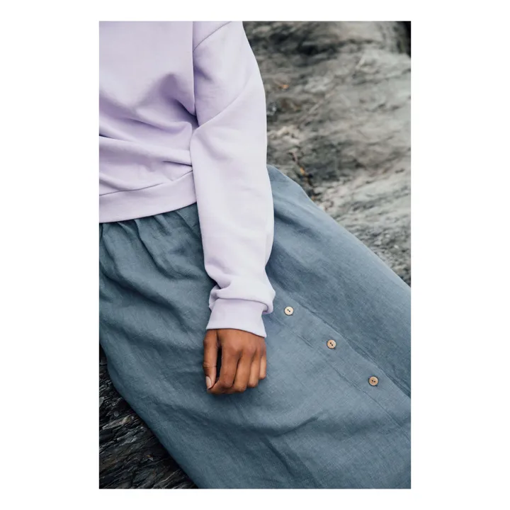 Matona Jupe Midi Lin | Gris bleuté