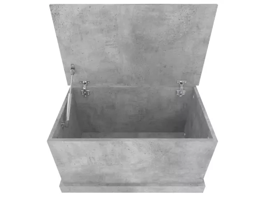 Boîte de rangement gris béton 70x40x38 cm bois d'ingénierie