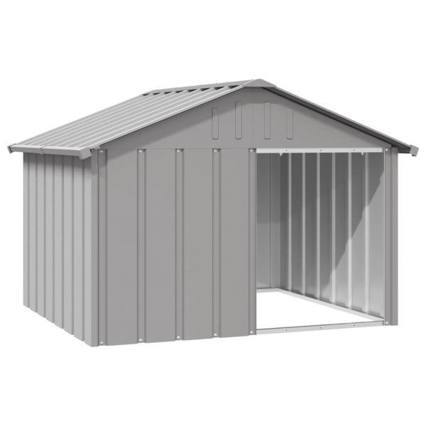Casota para Cães 116,5x103x81,5 cm Aço Galvanizado Grey - 171542