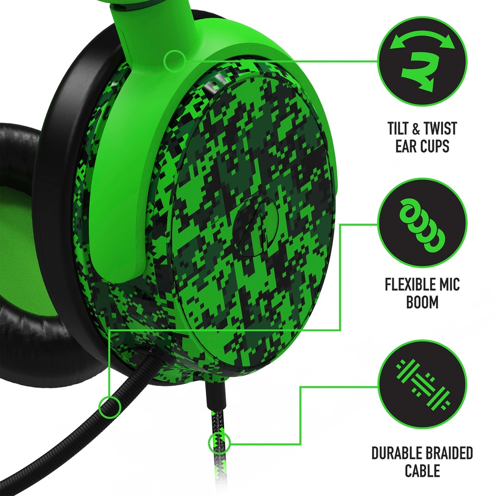 Stealth C6-100 Gaming-Headset für Xbox, PS4/PS5, Switch, PC & Mobilgeräte – Grünes Digital-Tarnmuster