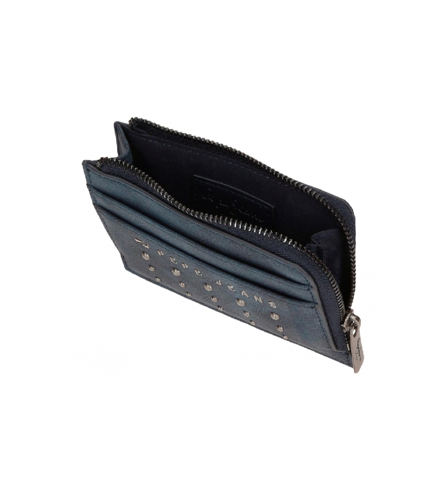 Carteira Pepe Jeans Holly com porta-cartões azul-marinho
