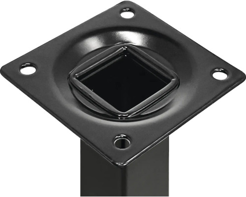 Tarrox tafelpoot, vierkant, 25 x 25 x 100 mm, zwart