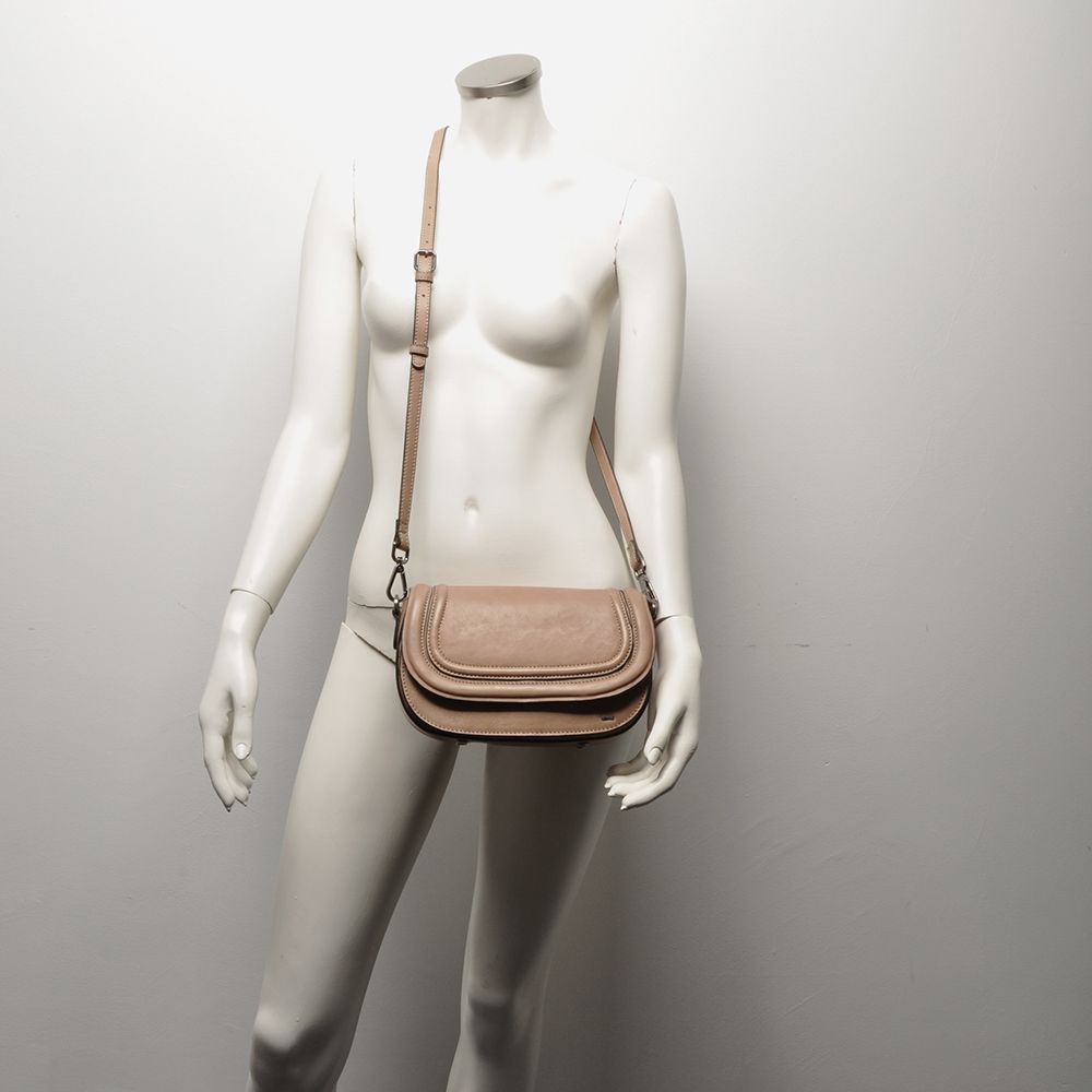 Berba Icons Crossbody Flap Bag Nude