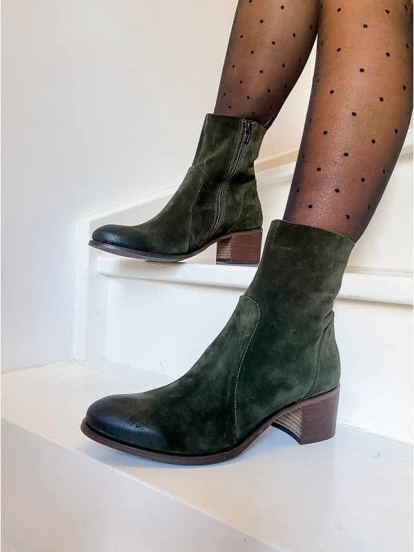 Aliwell - Bottines ALIAS Velours Bosquet