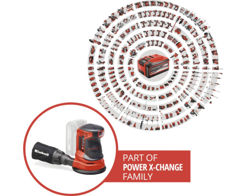 Einhell Power X-Change TE-RS 18 Li accu excenterschuurmachine, zonder accu en lader