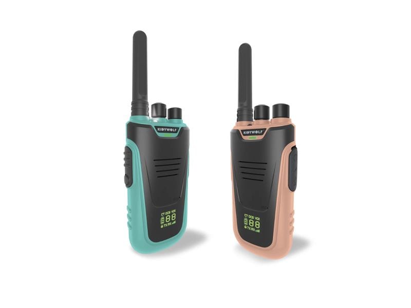 Kidywolf Walkie-Talkies mit Taschenlampe hellblau/rosa Walkie-Talkies mit Taschenlampe