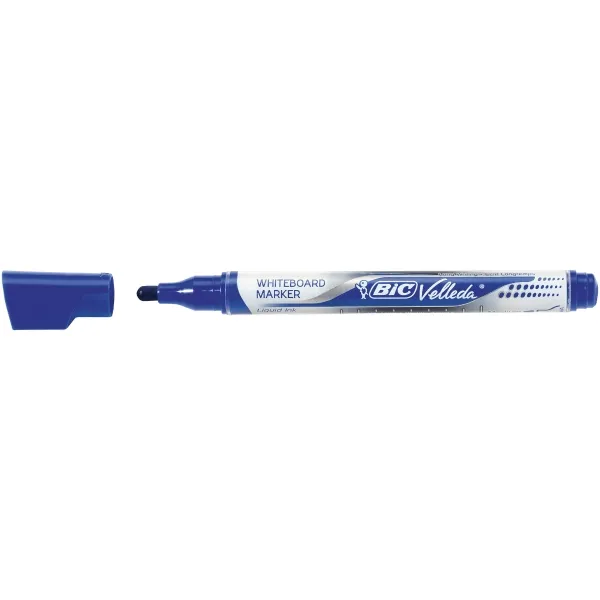 Whiteboardmarker BIC Velleda Pocket blå bred rund spids - (12 stk.)