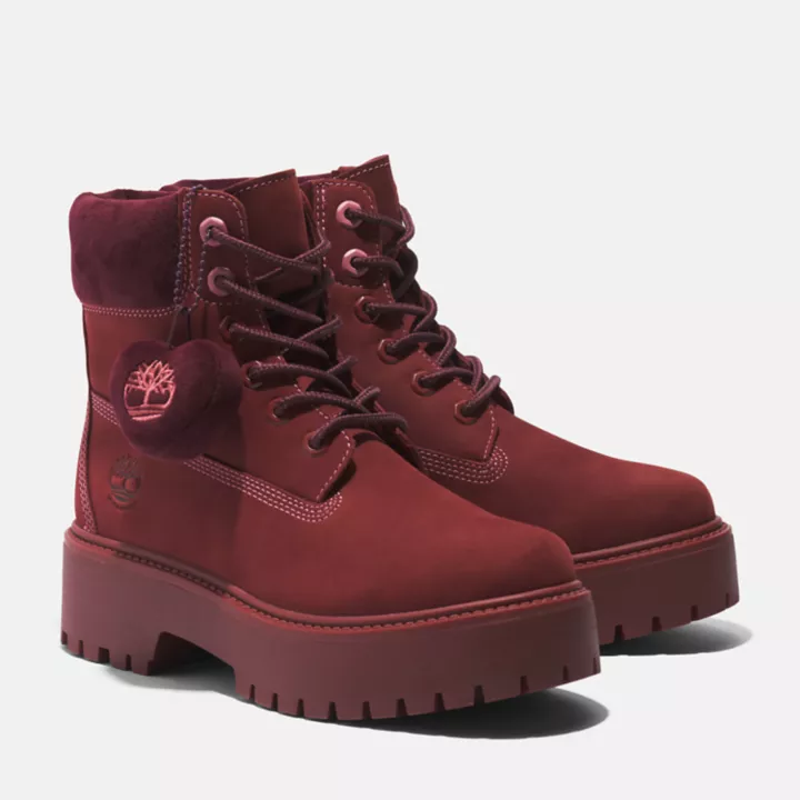 6-inch Boot Timberland Heritage Stone Street pour femme en rouge