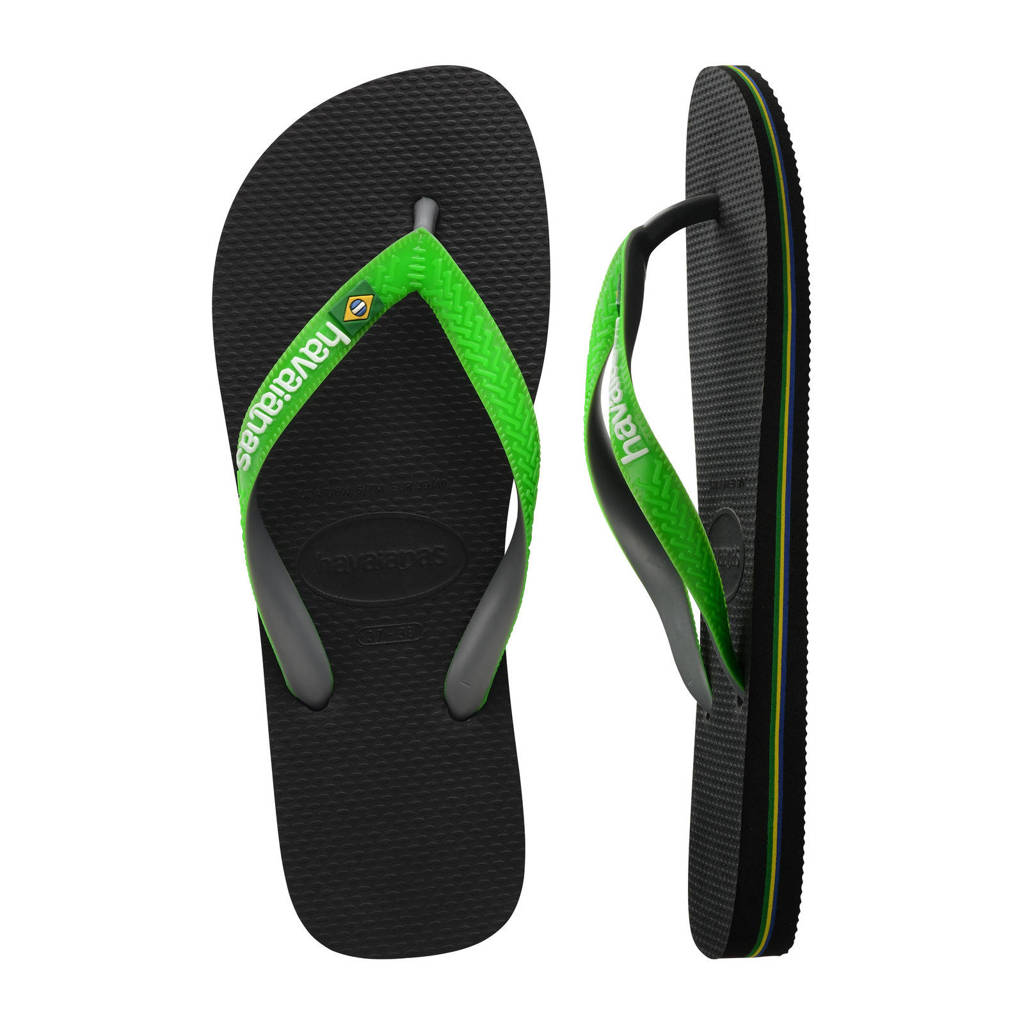 Havaianas Brasilteenslippers groen/zwart