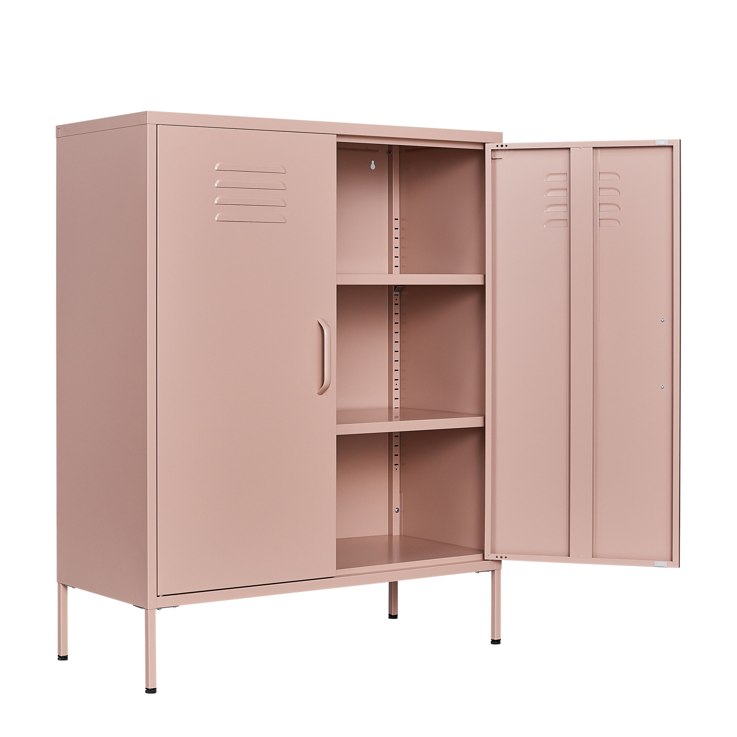 Kommode Metall KLAUS 80 x 101 cm taupe