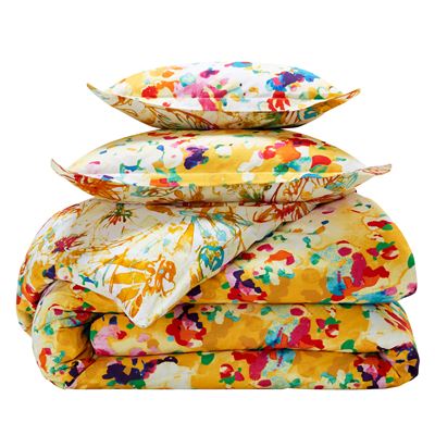 Linge de lit à fleurs et multicolore - BECQUET CRÉATION