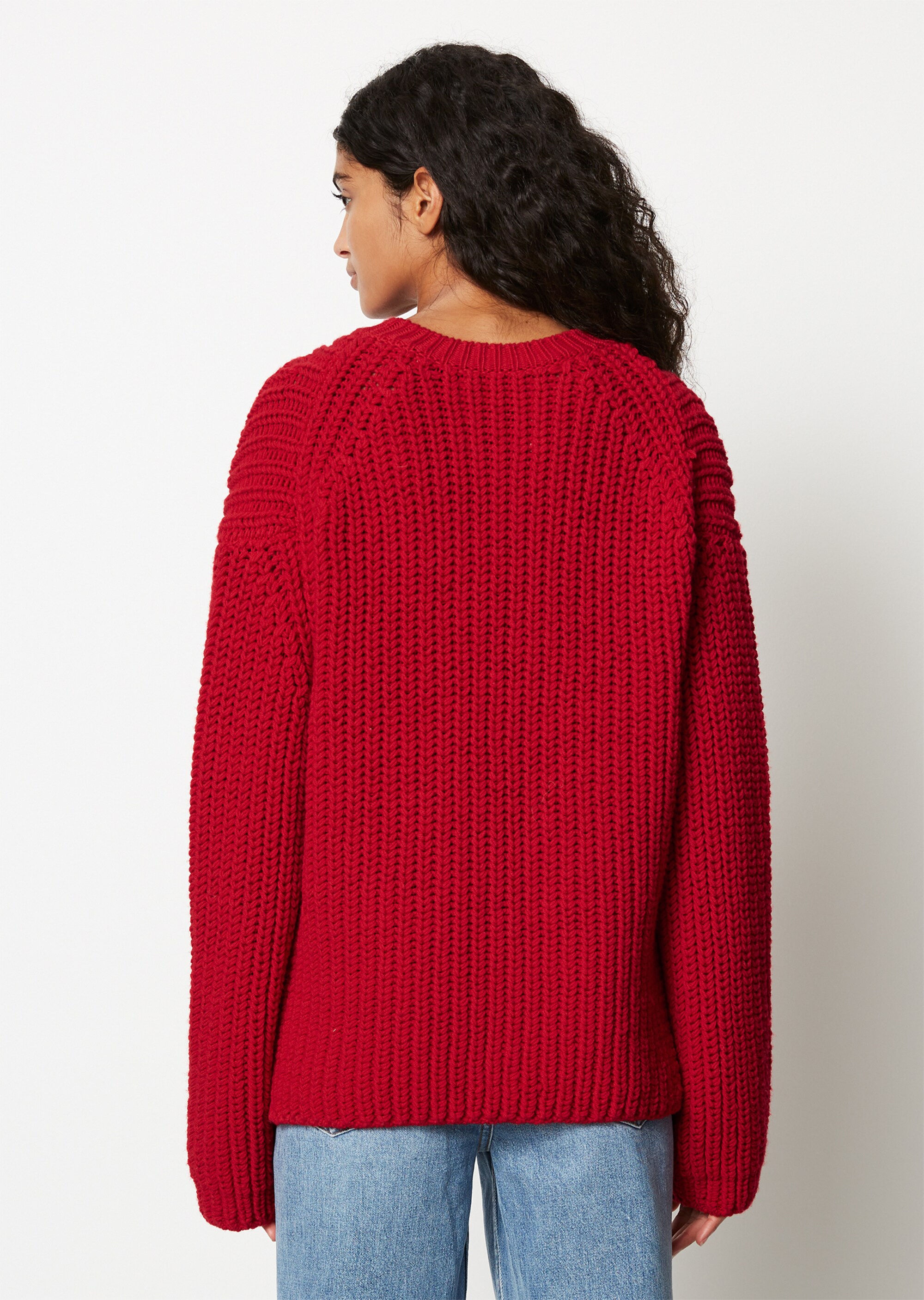 Grobstrick-Pullover looseaus softer Schurwolle