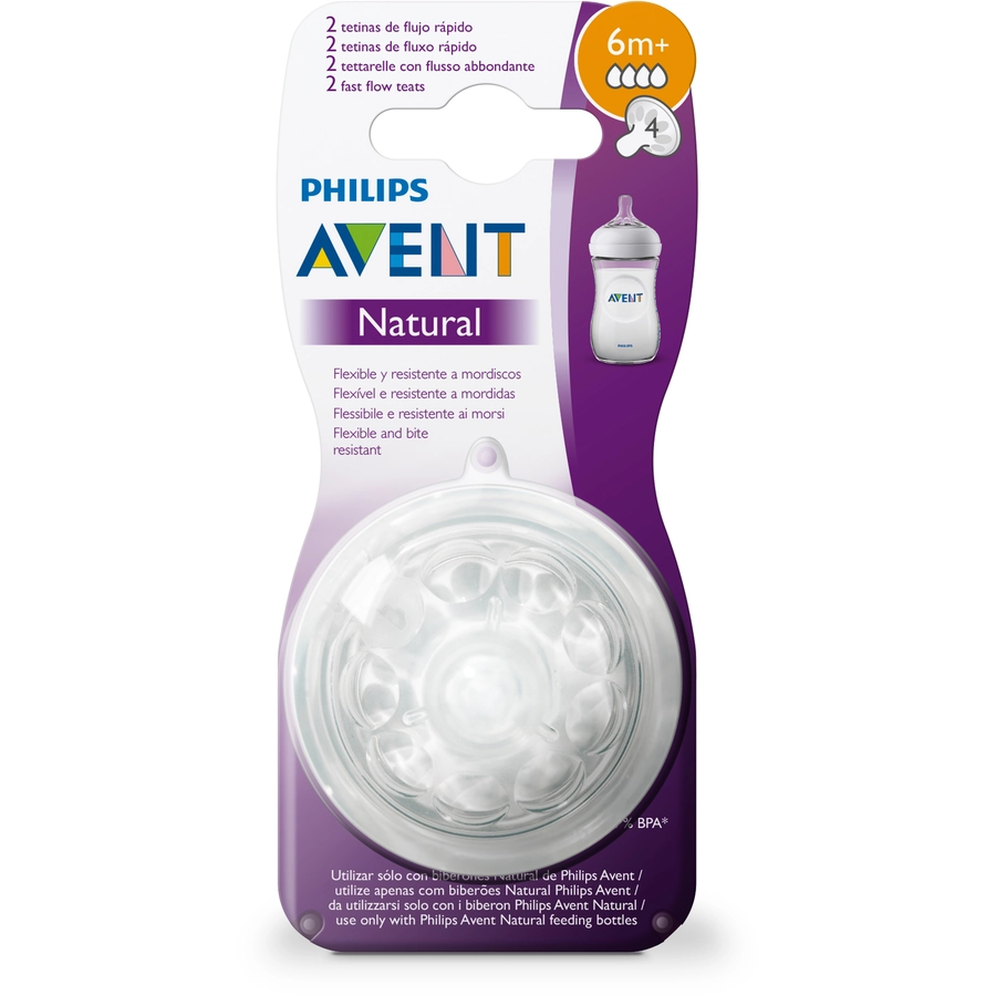 Philips Avent Trinksauger SCF04427 Natural ab dem 6. Monat 4 Stück