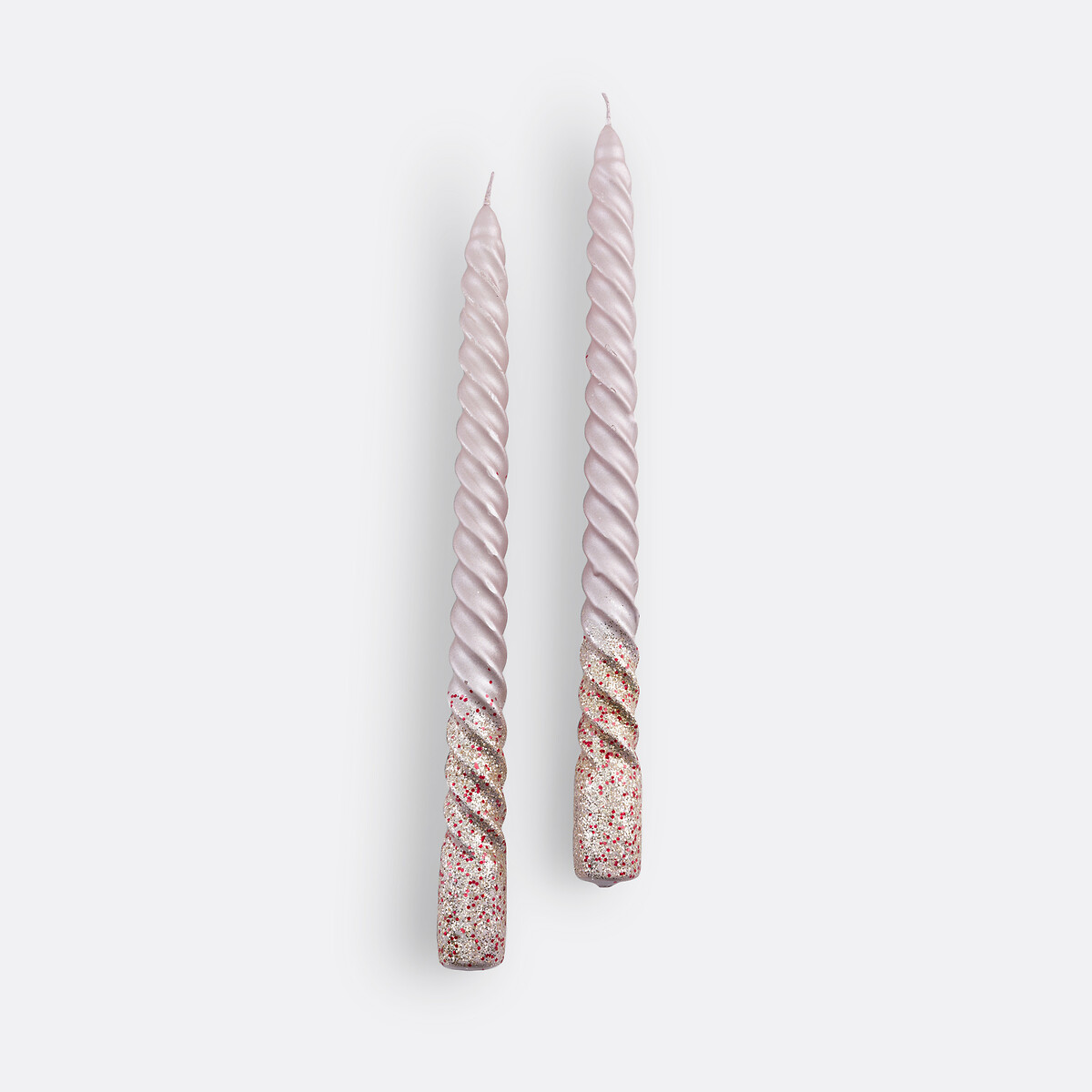 LA REDOUTE INTERIEURS<br>Conjunto de 2 velas torcidas com glitter, Caspar