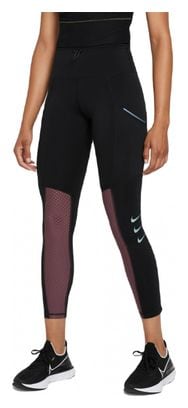 Collant 3/4 Femme Nike Dri-Fit Run Division Epic Luxe Noir Rouge