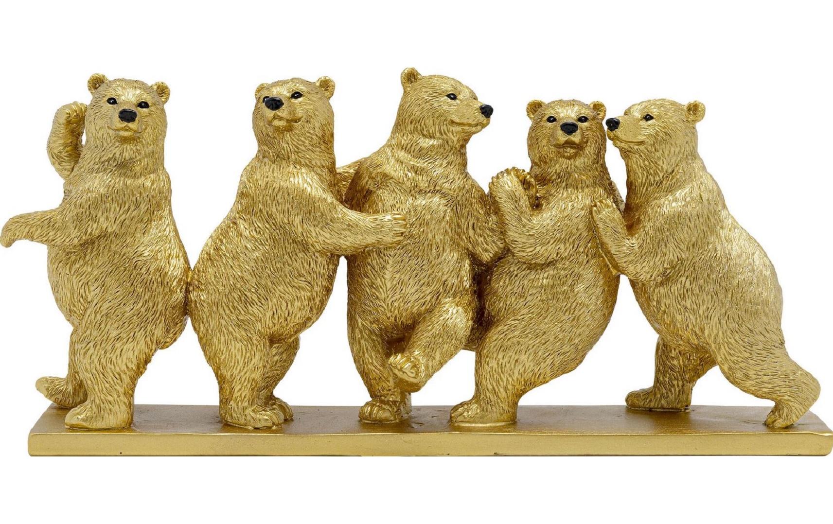 Dekofigur Tipsy Dancing Bears GoldDeko-Objekt