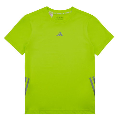 adidas Performance - RUN 3S TEE - Vert / Argenté