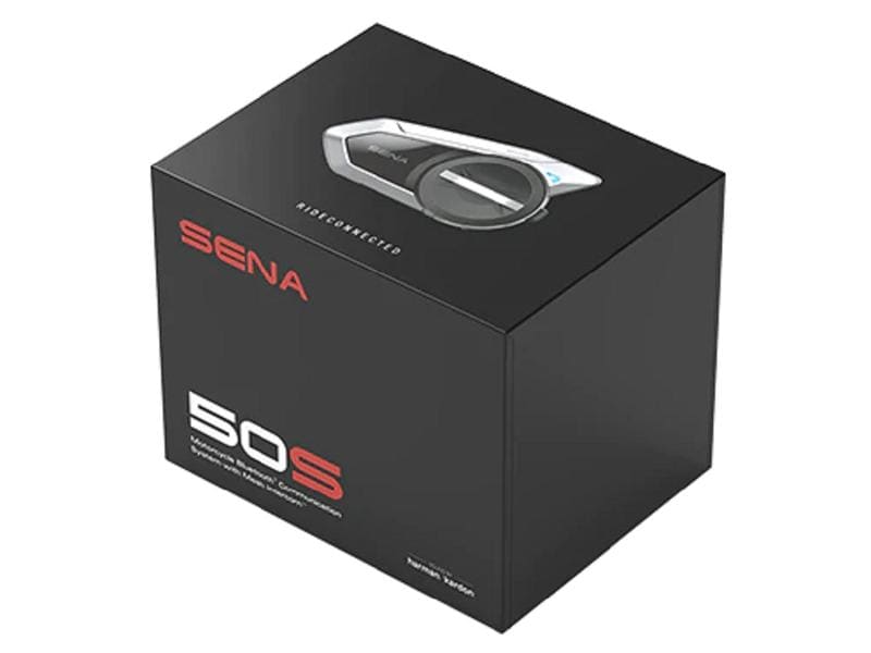 SENA Intercom 50S-10 HK-Edition Single Pack Bluetooth-Kommunikationssystem für Motorradfahrer