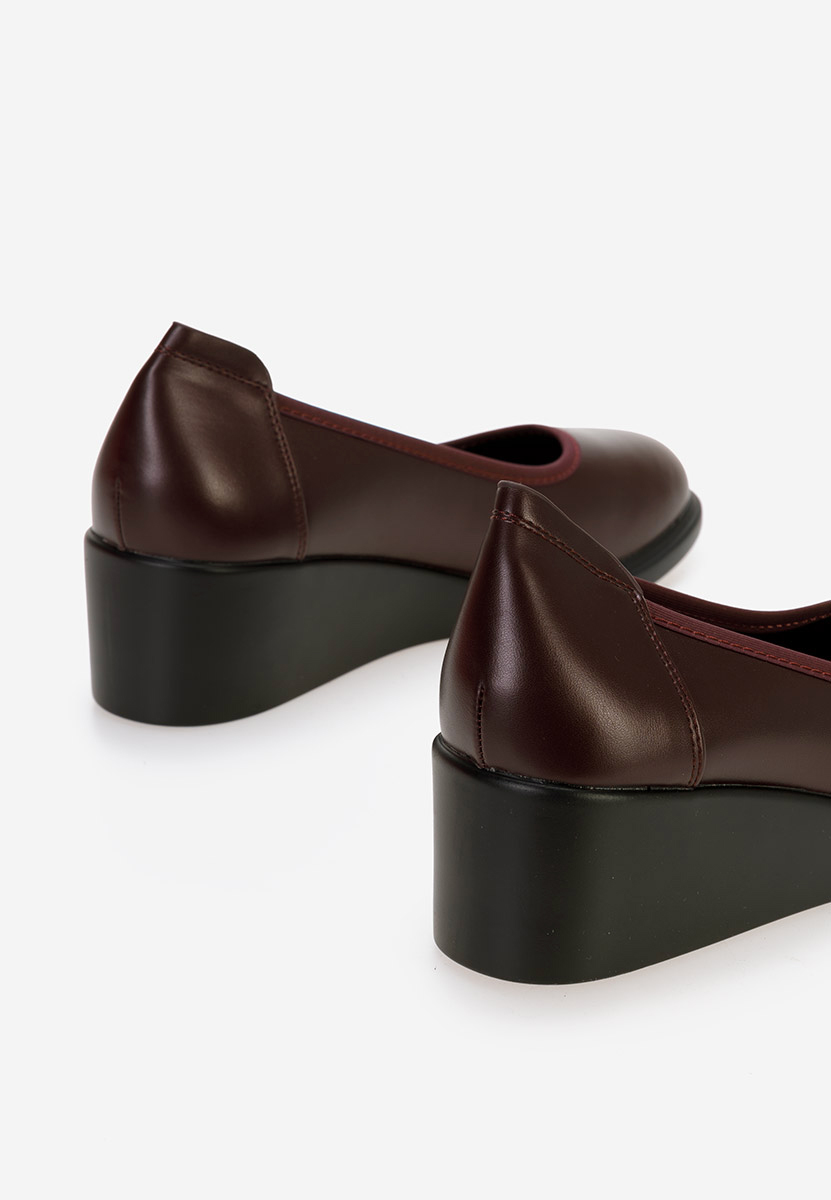 Chaussures à plateforme bruns Coranda