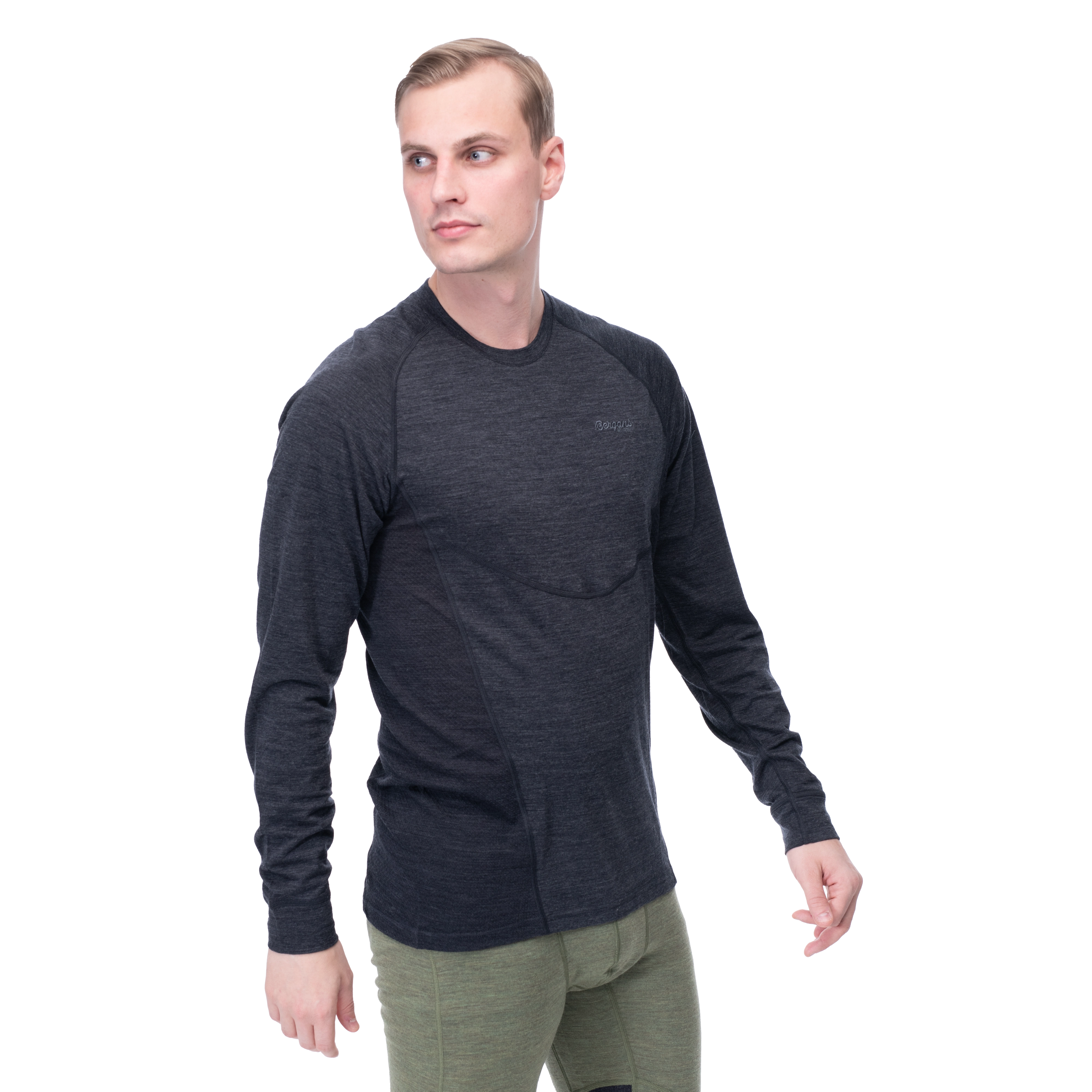 Inner:Light Long Sleeve Solid Charcoal