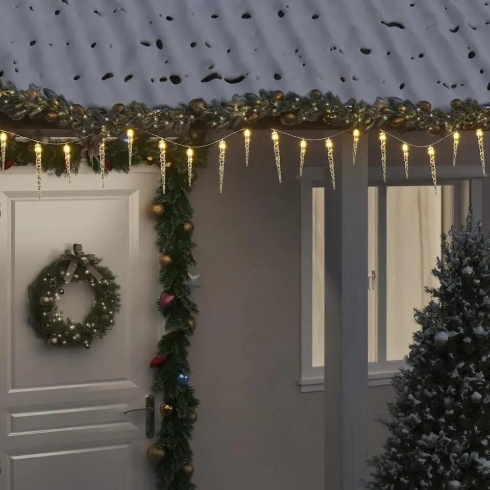 vidaXL - Kerst Ijspegelverlichting - Warmwit