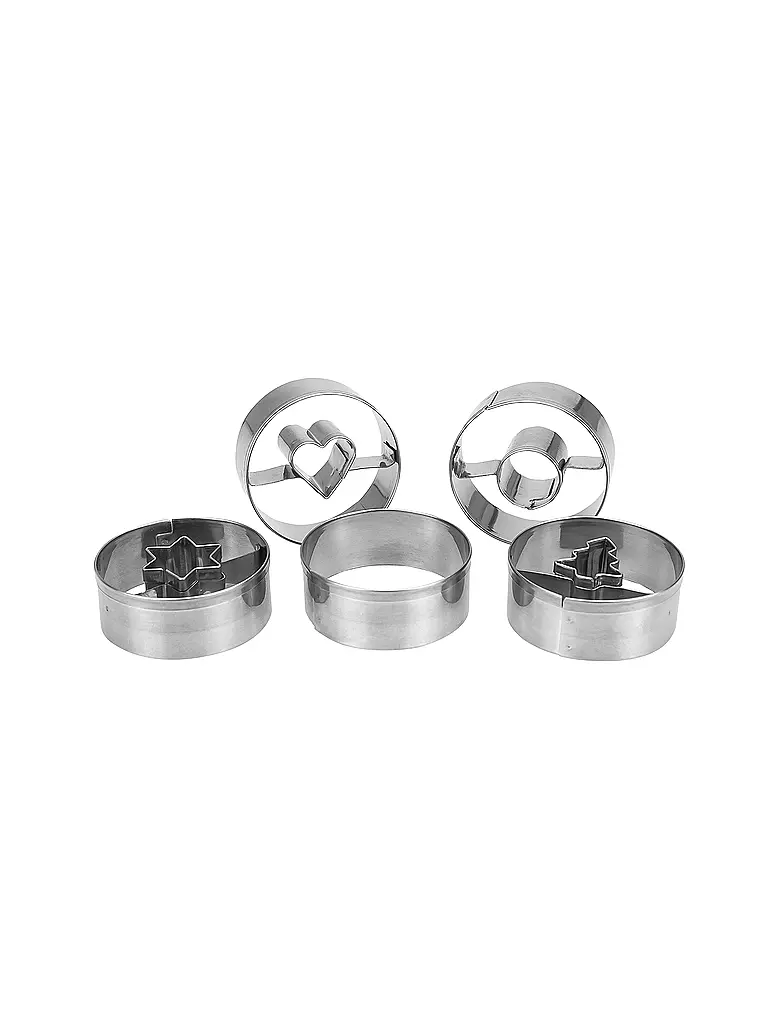 STAEDTER Linzer Ausstecher glatt 5-tlg. Edelstahl  silber