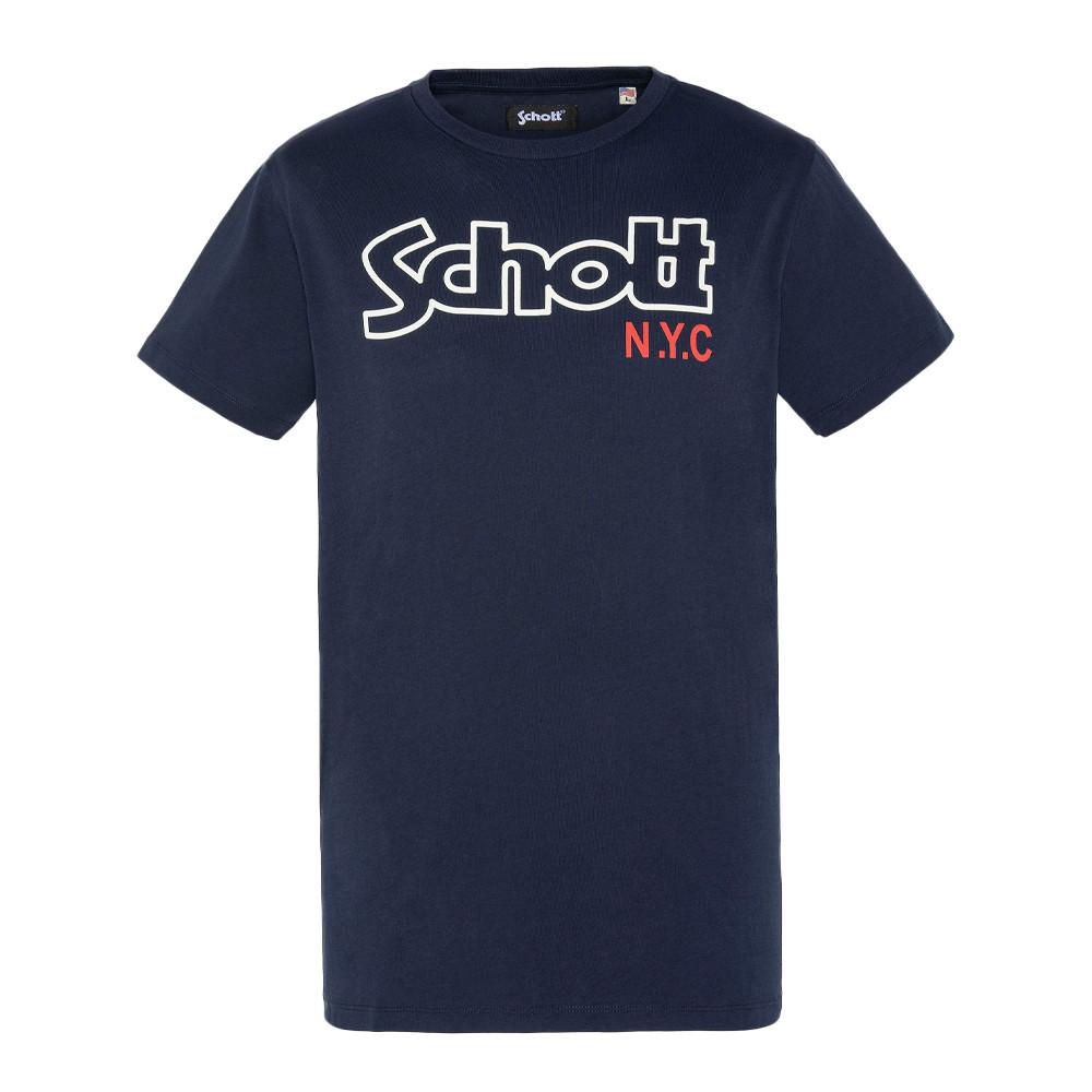 Schott T-shirt Marine Homme Schott Vintage
