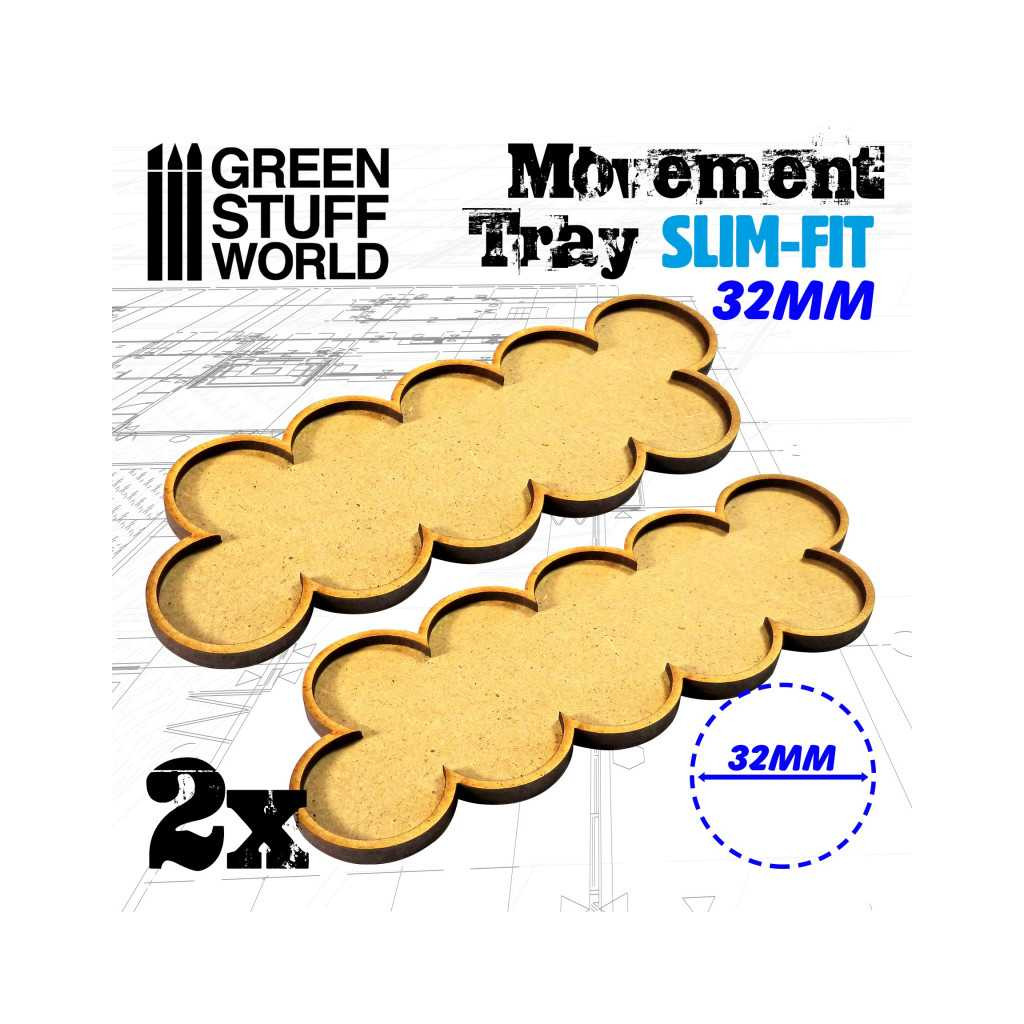 Plateaux de Mouvement MDF 32mm x10 - Skirmish