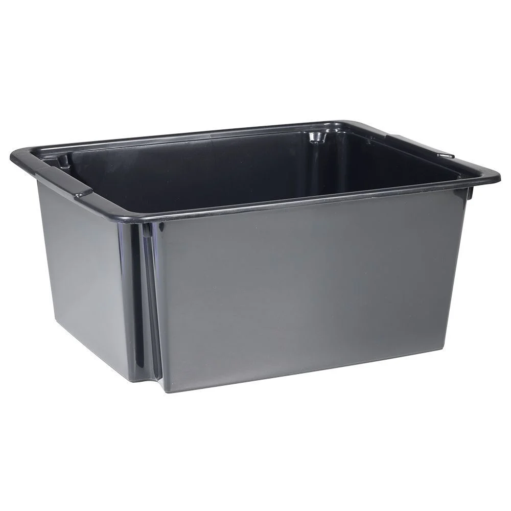 Bac superposable 22L noir x3 - 43x34xH18,5 cm