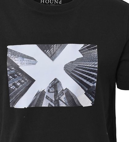 Hound T-shirt - Sort m. Foto