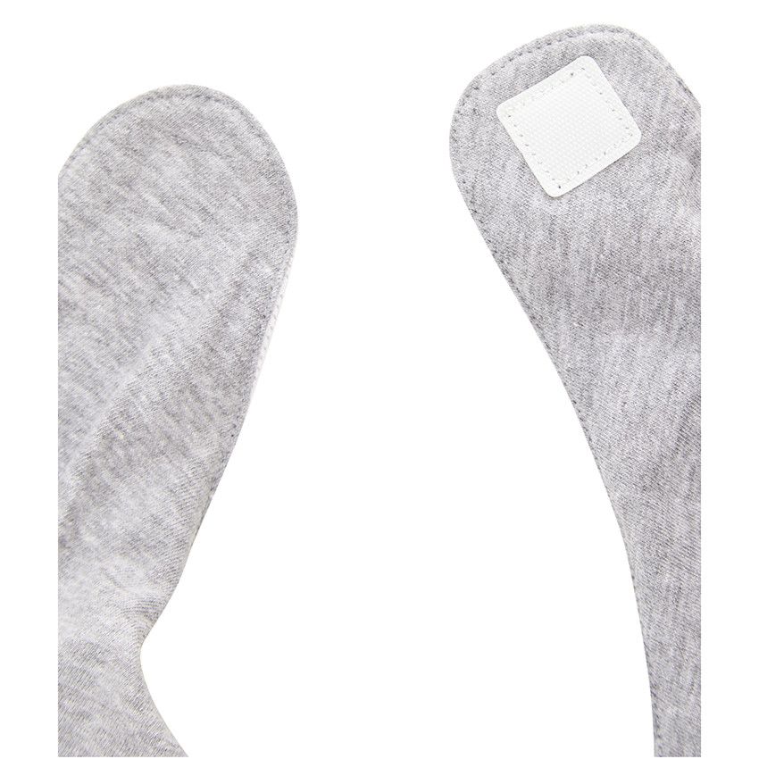 Bavoir réversible Mum & Dad - Gris chiné