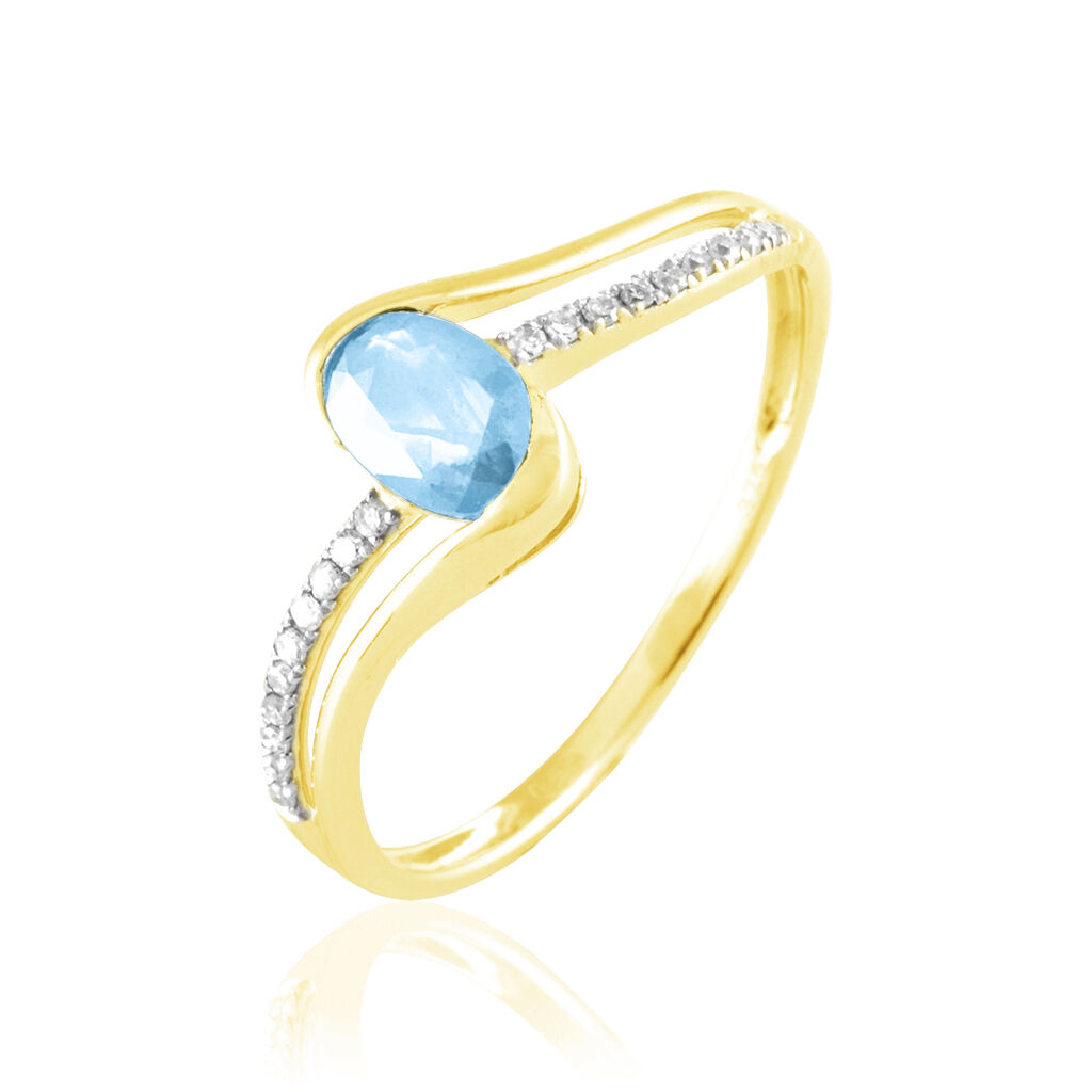 Bague Anja Or Jaune Topaze Et Diamant