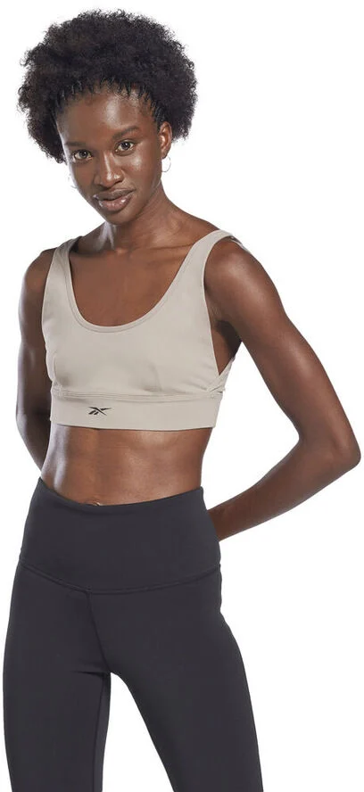 Reebok Studio Stripped Minimalist sports bh Brun