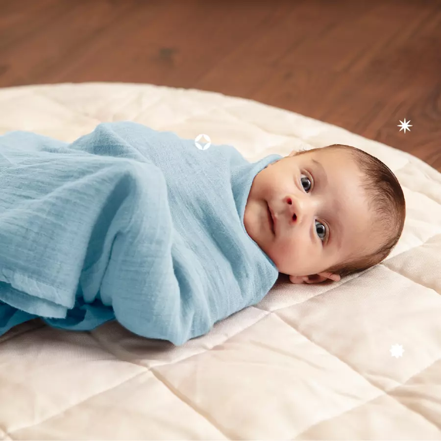 KOALA BABYCARE®Mullwindel Soft Touch 120 x 120 cm 2er-Pack - blau