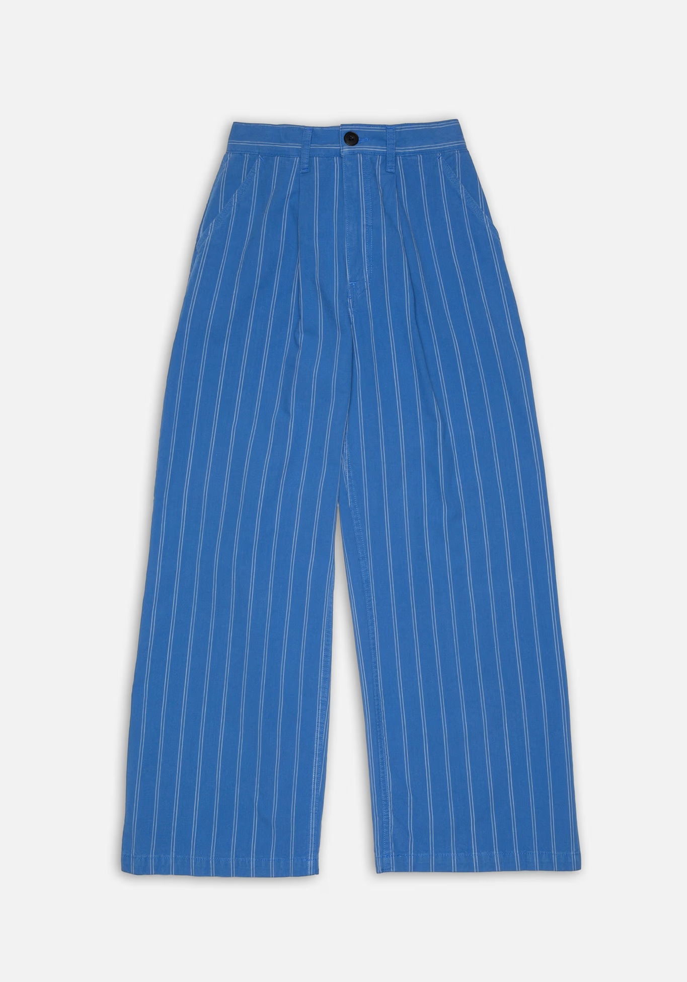 Nudie Jeans Hose Gullan Striped Workwear Pants Blue/Offwhite