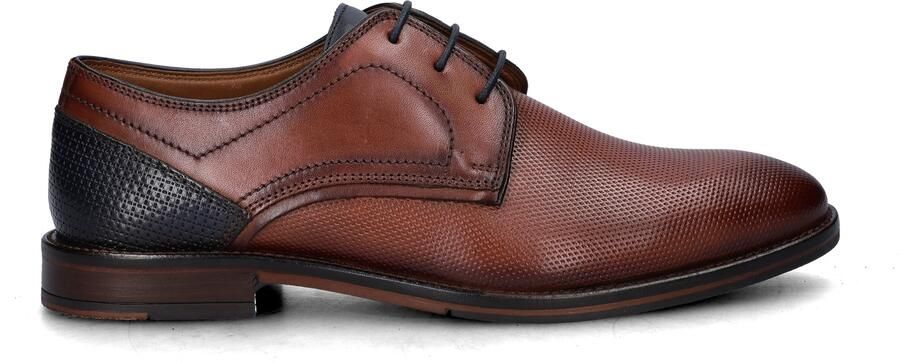 Nelson leren veterschoenen cognac