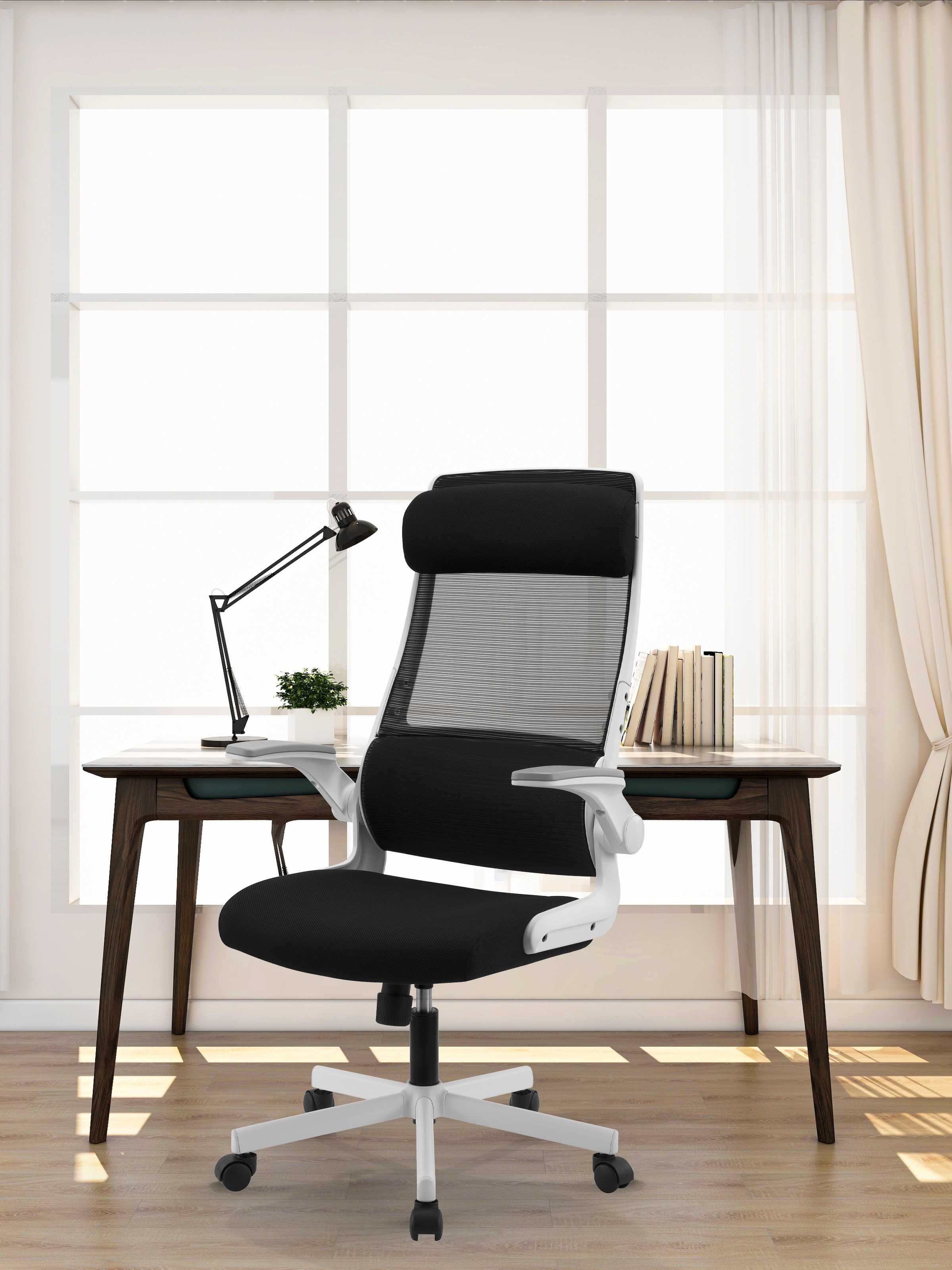 PLACES OF STYLE Bürostuhl »Menton, ergonomischer Schreibtischstuhl« () inkl. Kopfkissen, Lendenwirbelstütze, modernes Design