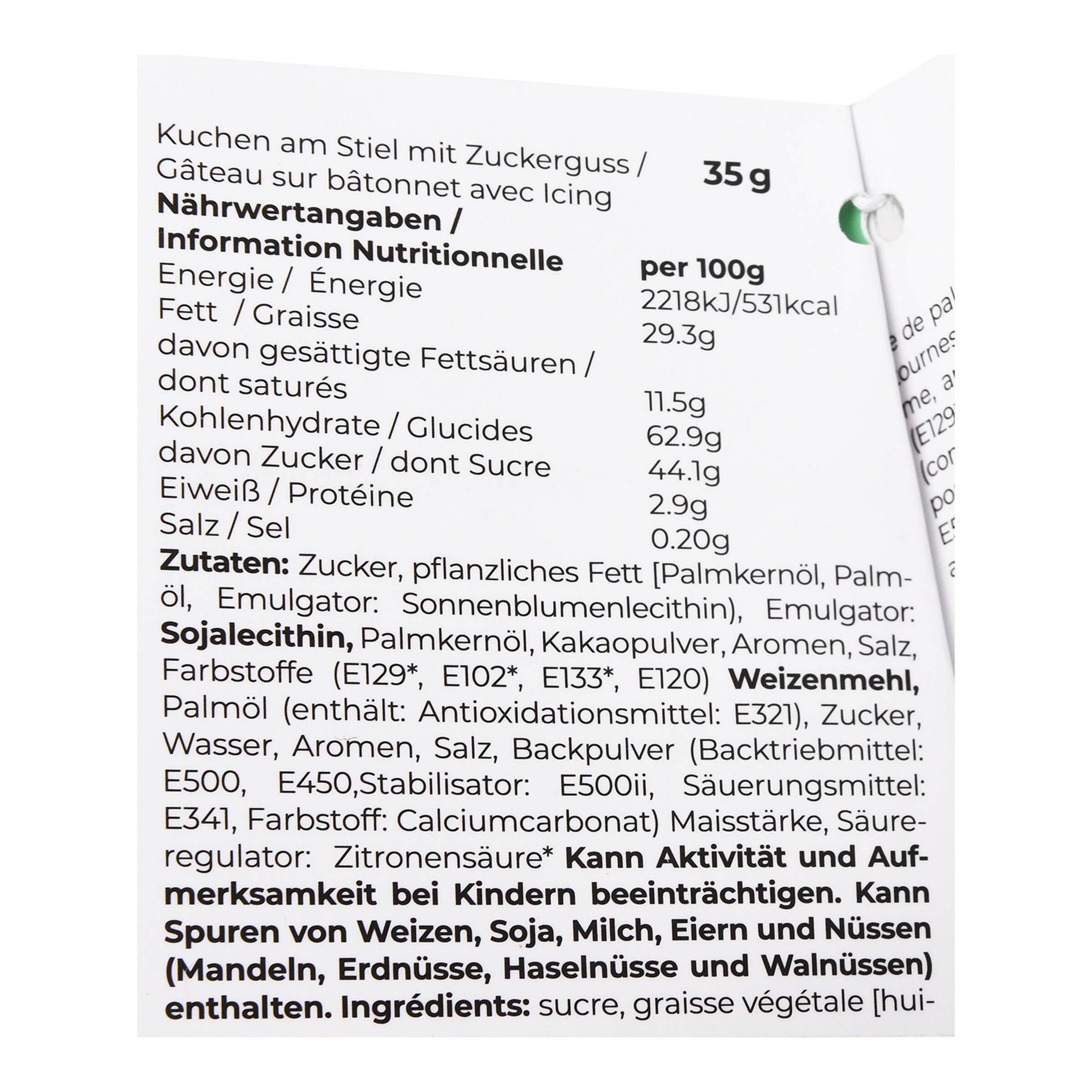 braun, 40 g, Variante nicht frei wählbar