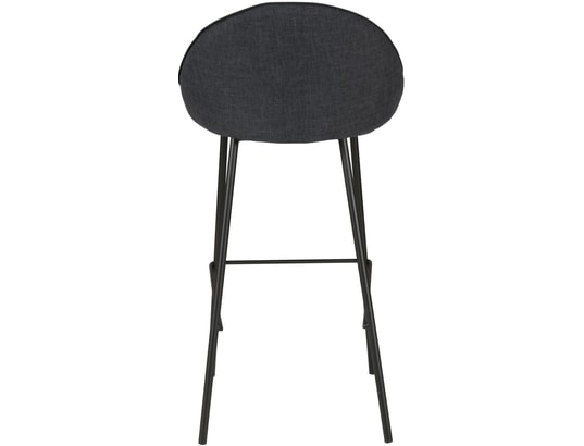 CONCEPT1 - Tabouret de bar Lot de 2 T. Maya gris fonce tissu (bar)