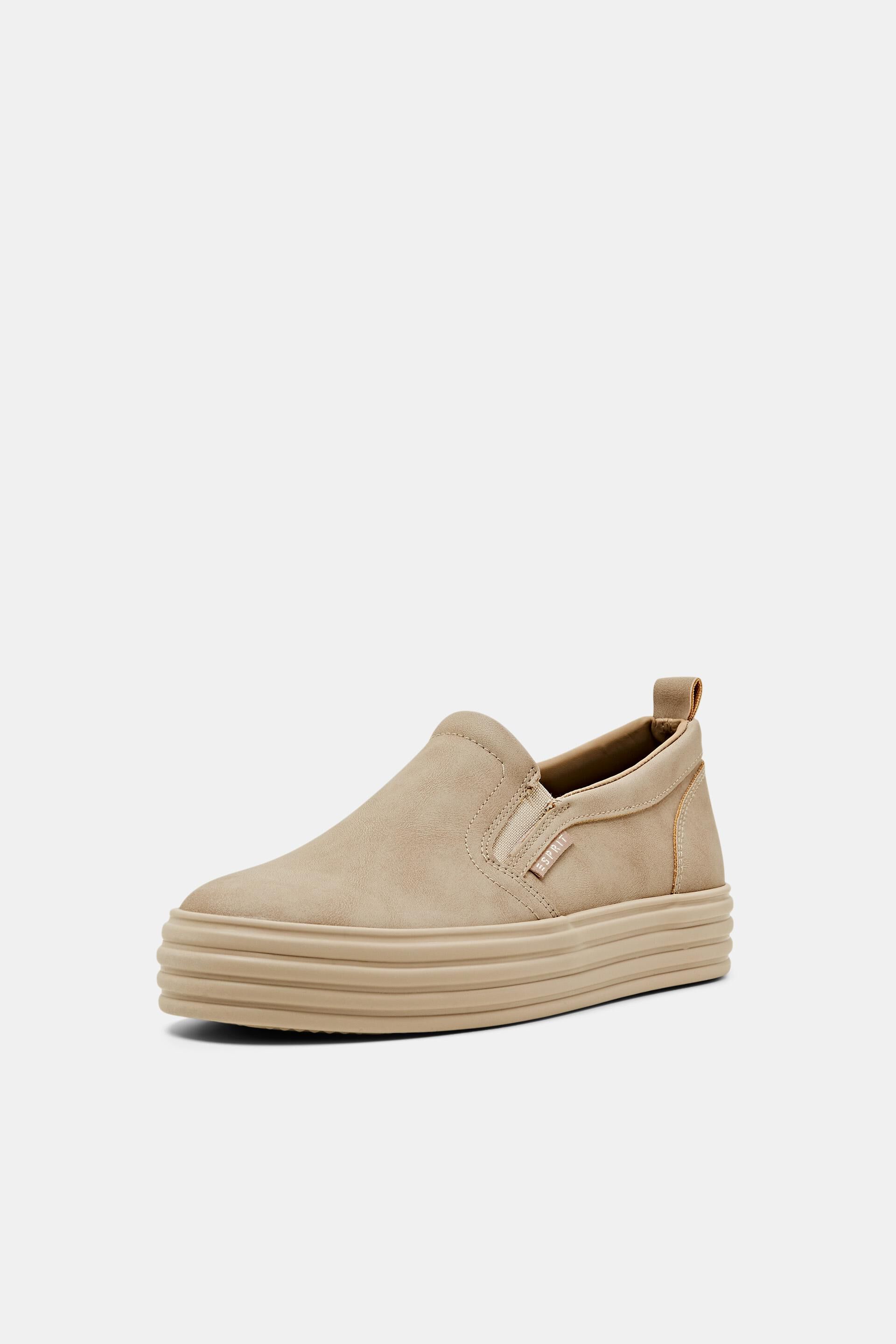 Sneakers à enfiler en similicuir dotées d’une semelle à plateau