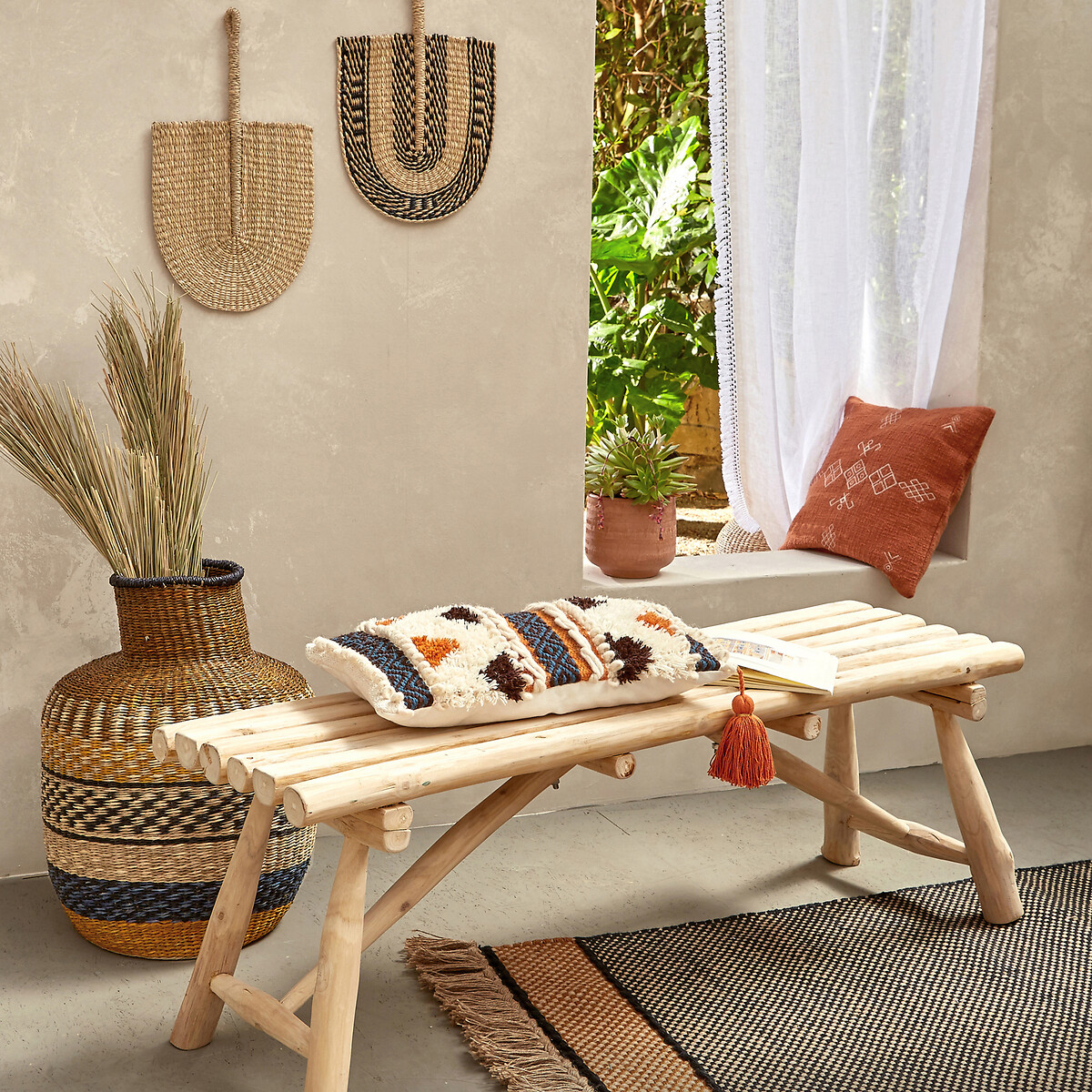 LA REDOUTE INTERIORS<br>Sofá em teca Ghada