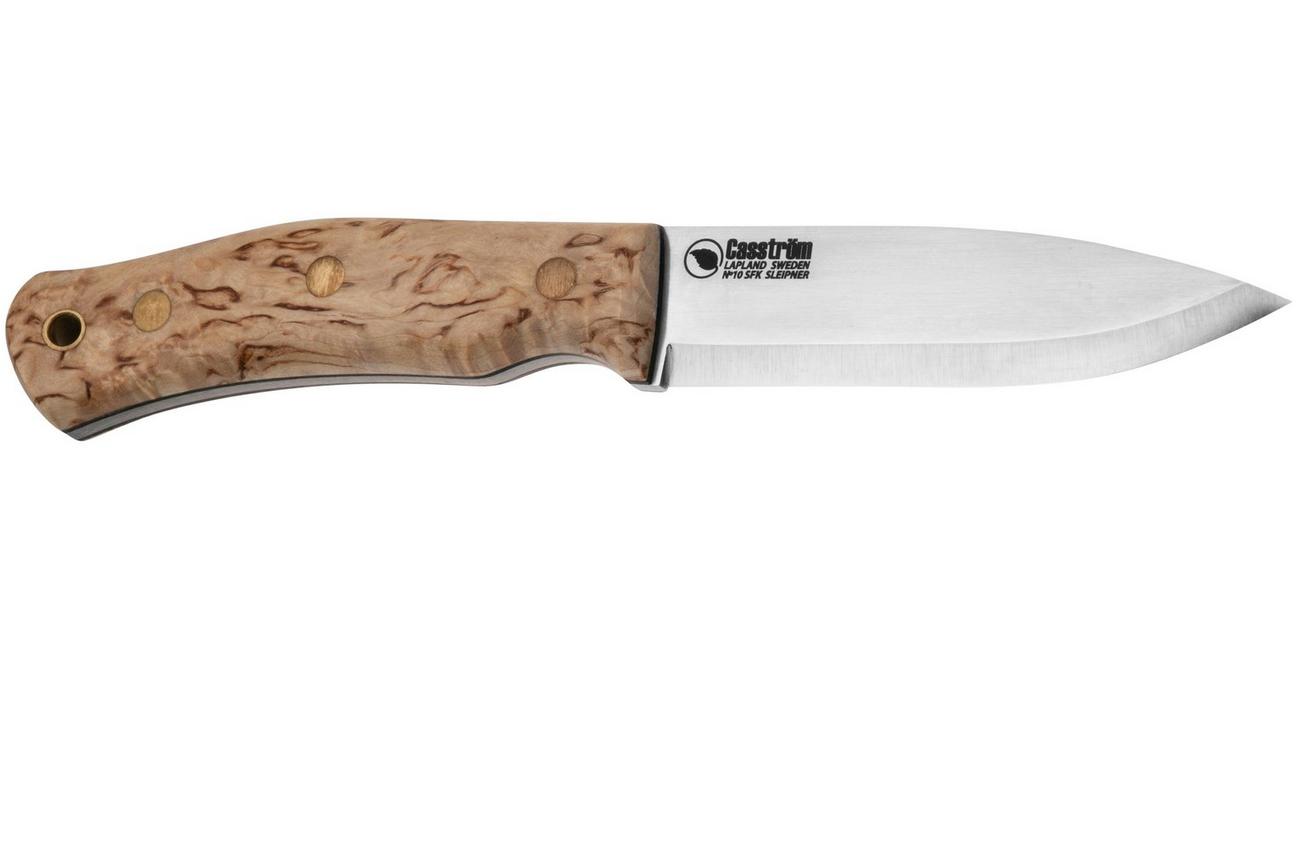 Casström No. 10 Swedish Forest Knife Curly Birch, K720 Scandi Grind 13124 bushcraftmes