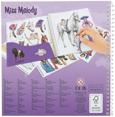 Miss Melody Dress Me Up Klistremerkebok Around The World