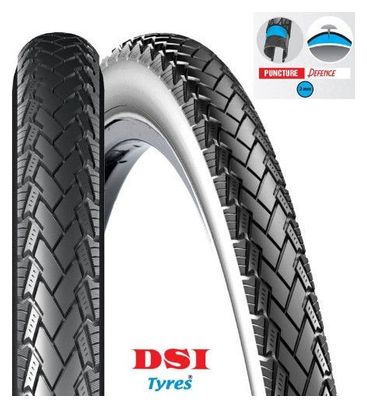 PNEU VELO 700x35C SRI-128 Full Black PUNCTURE PROTECTION 3mm CONNEJO DSI (37-622).