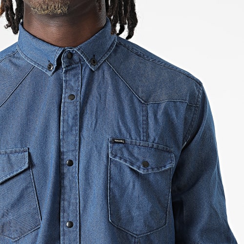 Chemise Jean Manches Longues W-324 Bleu Denim
