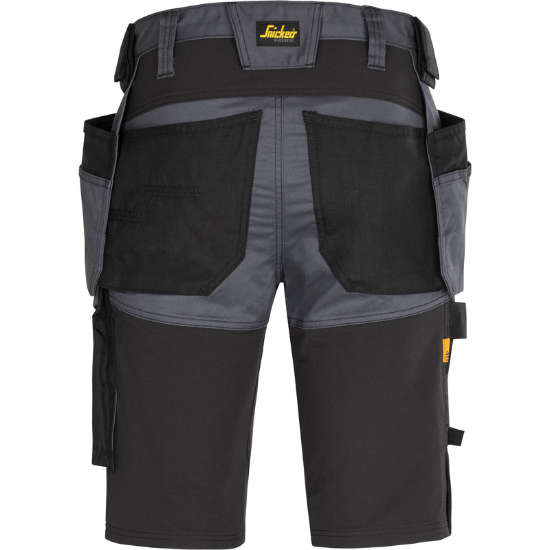 Snickers AllroundWork stretch werkshort met holsterzakken slim fit 6141 48 grijs*