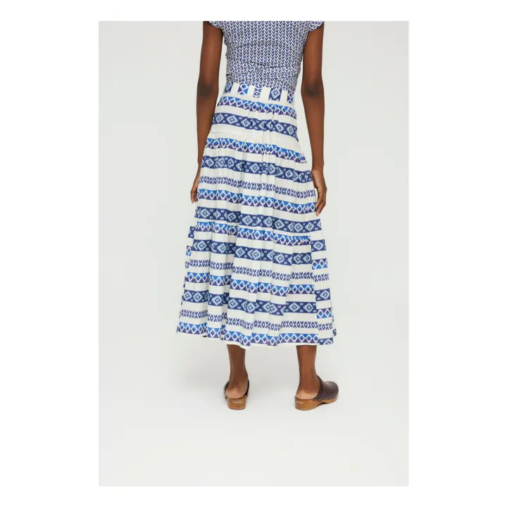 Sophie + Lucie Jupe Longue Bambu | Bleu