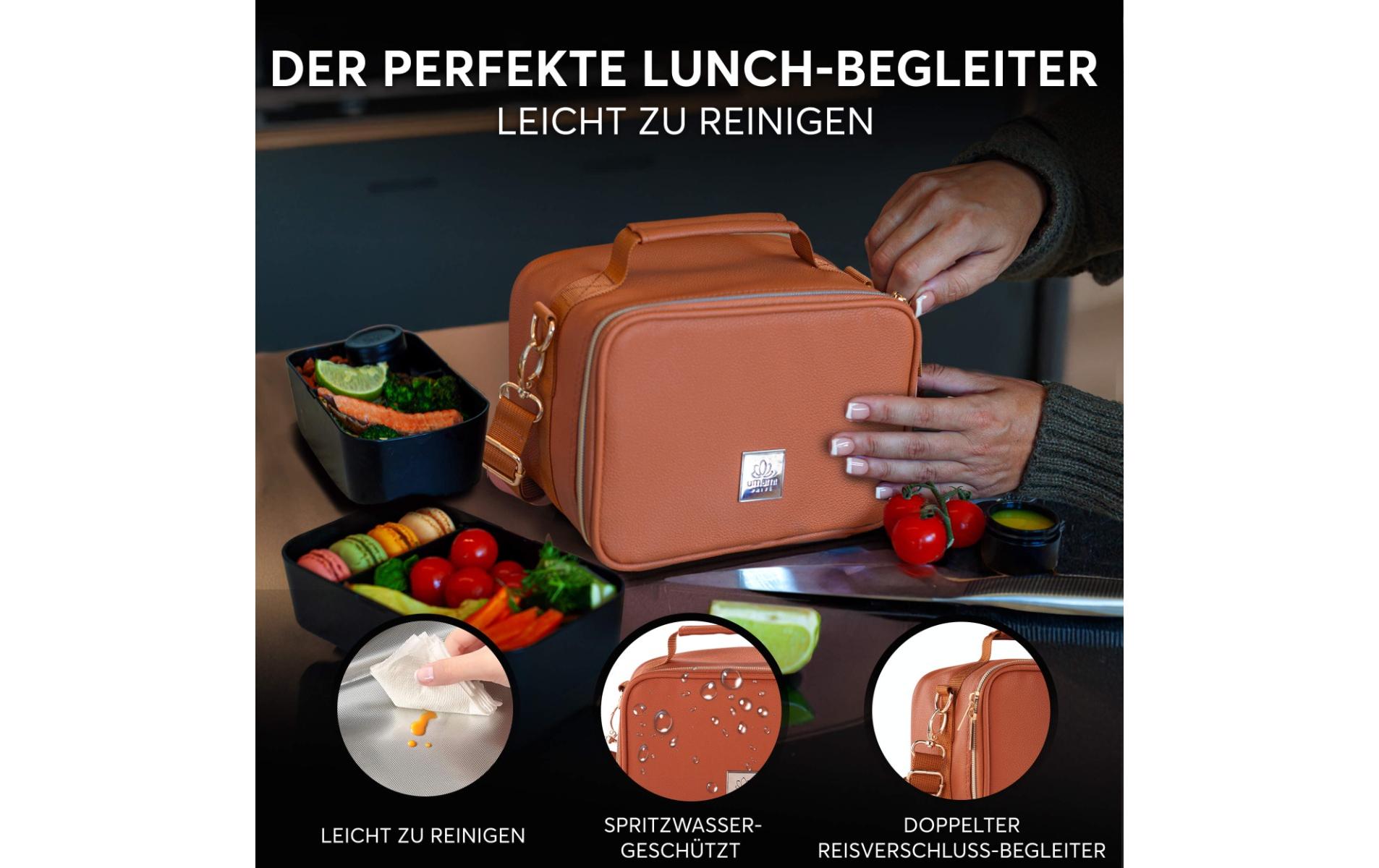 Lunchbox Thermocase Elegant Brown PremiumIsolierte Lunchbox mit ergonomischem Griff