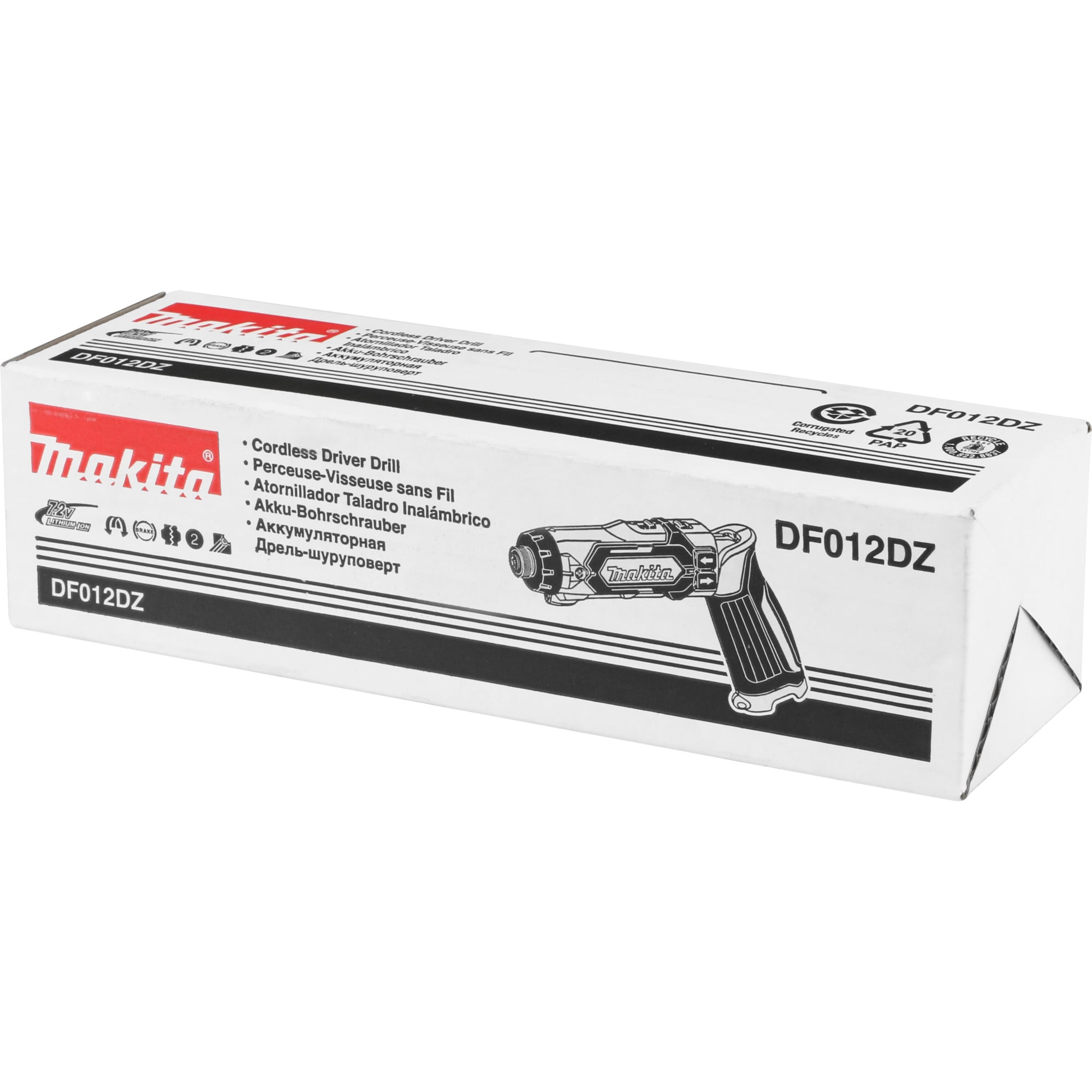 Makita Bohrschrauber Akku-Knickschrauber DF012DZ, 7,2Volt